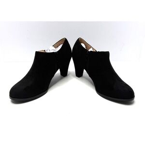 Journee Collection Womens Sanzi Side Zip Dress Shooties Shoes Black Size 6.5 NWT